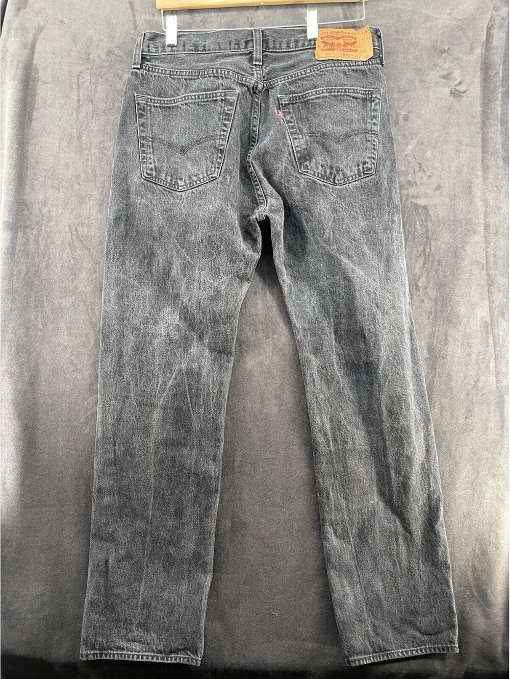 Levi’s 501 Men’s 34x34 Black Gray Jeans Straight Leg Vintage Classic